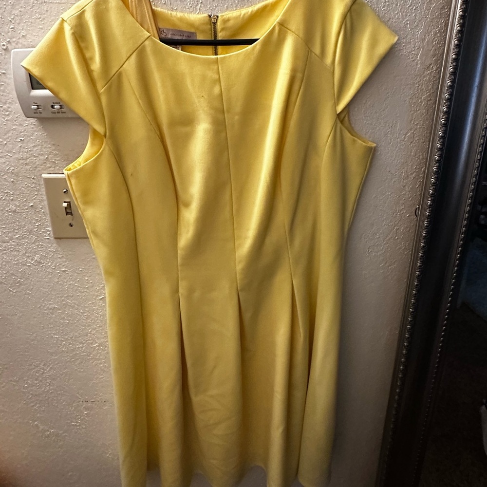 Dress barn yellow dress size 16